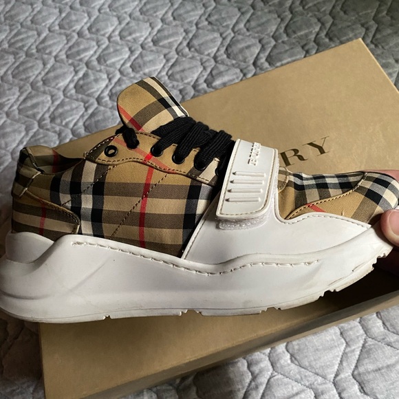 BURBERRY | Vintage Check Cotton Sneakers - Picture 1 of 3